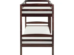 Letto a castello Legno di pino REGAT 90 x 200 cm Marrone scuro