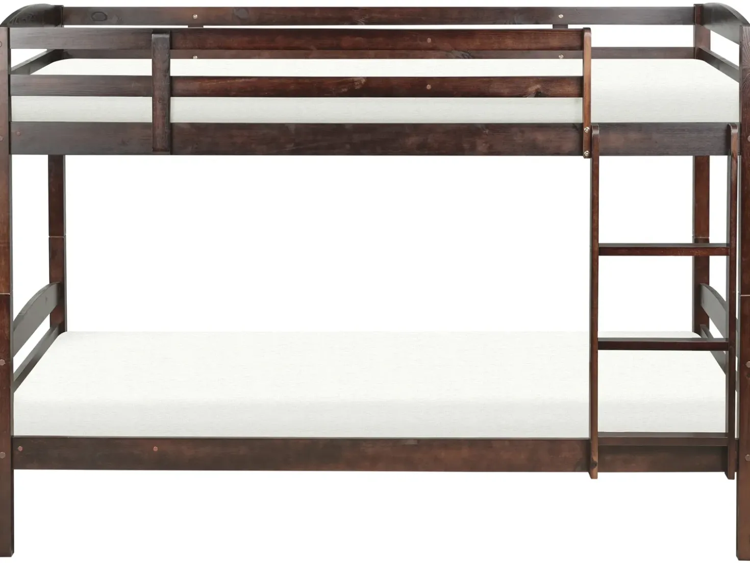 Letto a castello Legno di pino REGAT 90 x 200 cm Marrone scuro