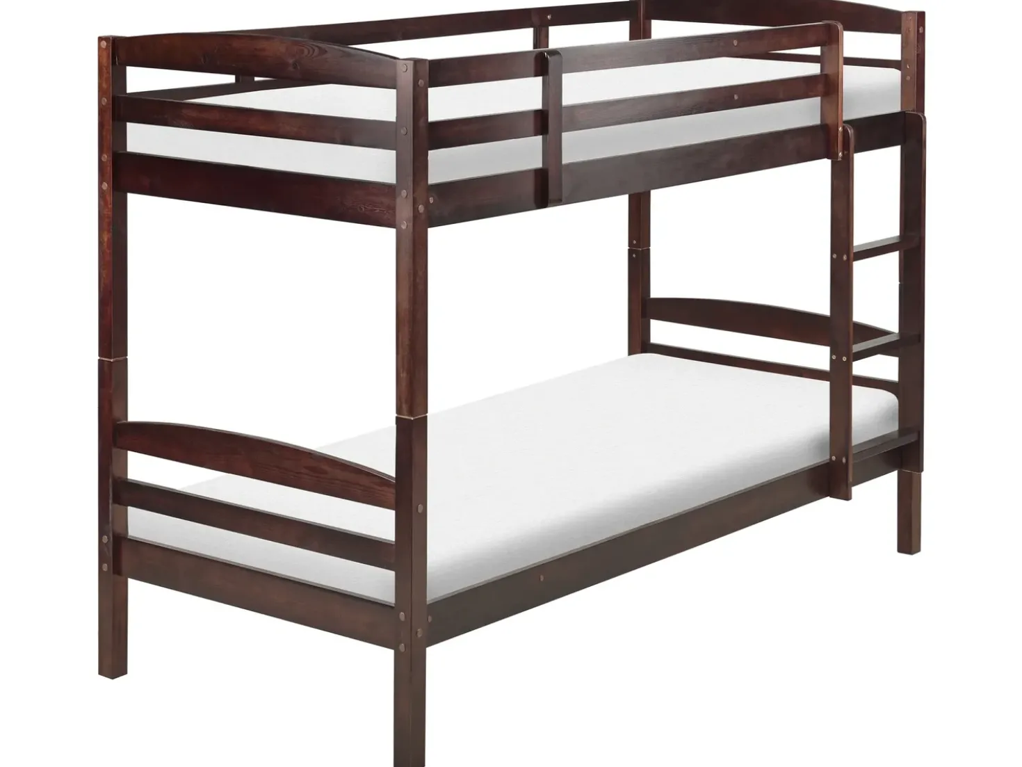 Letto a castello Legno di pino REGAT 90 x 200 cm Marrone scuro