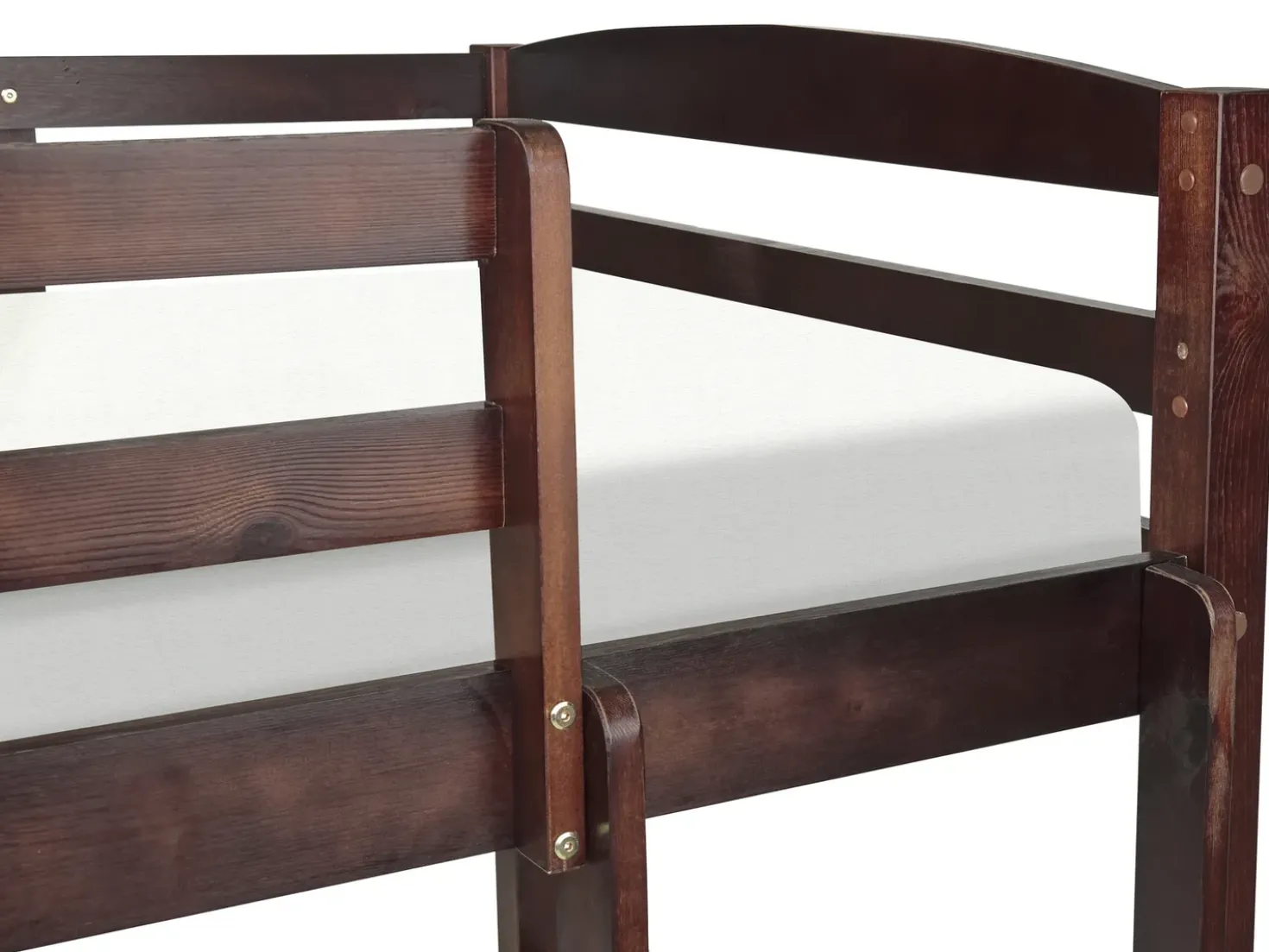 Letto a castello Legno di pino REGAT 90 x 200 cm Marrone scuro