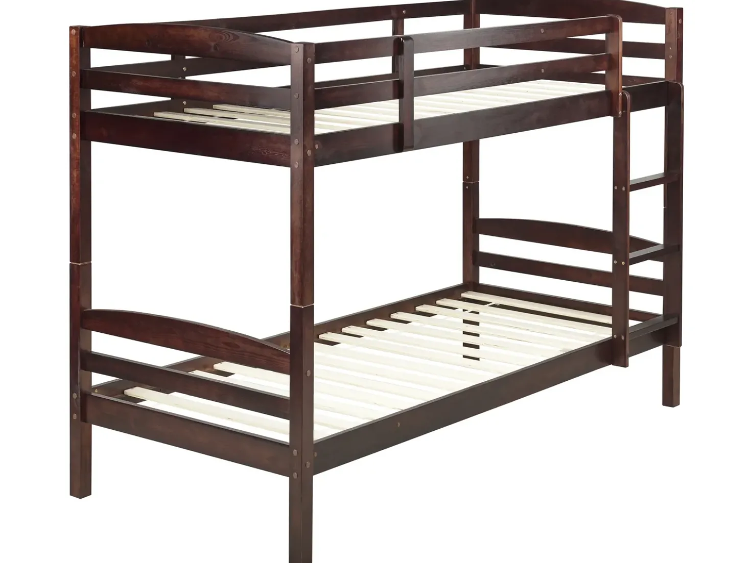 Letto a castello Legno di pino REGAT 90 x 200 cm Marrone scuro