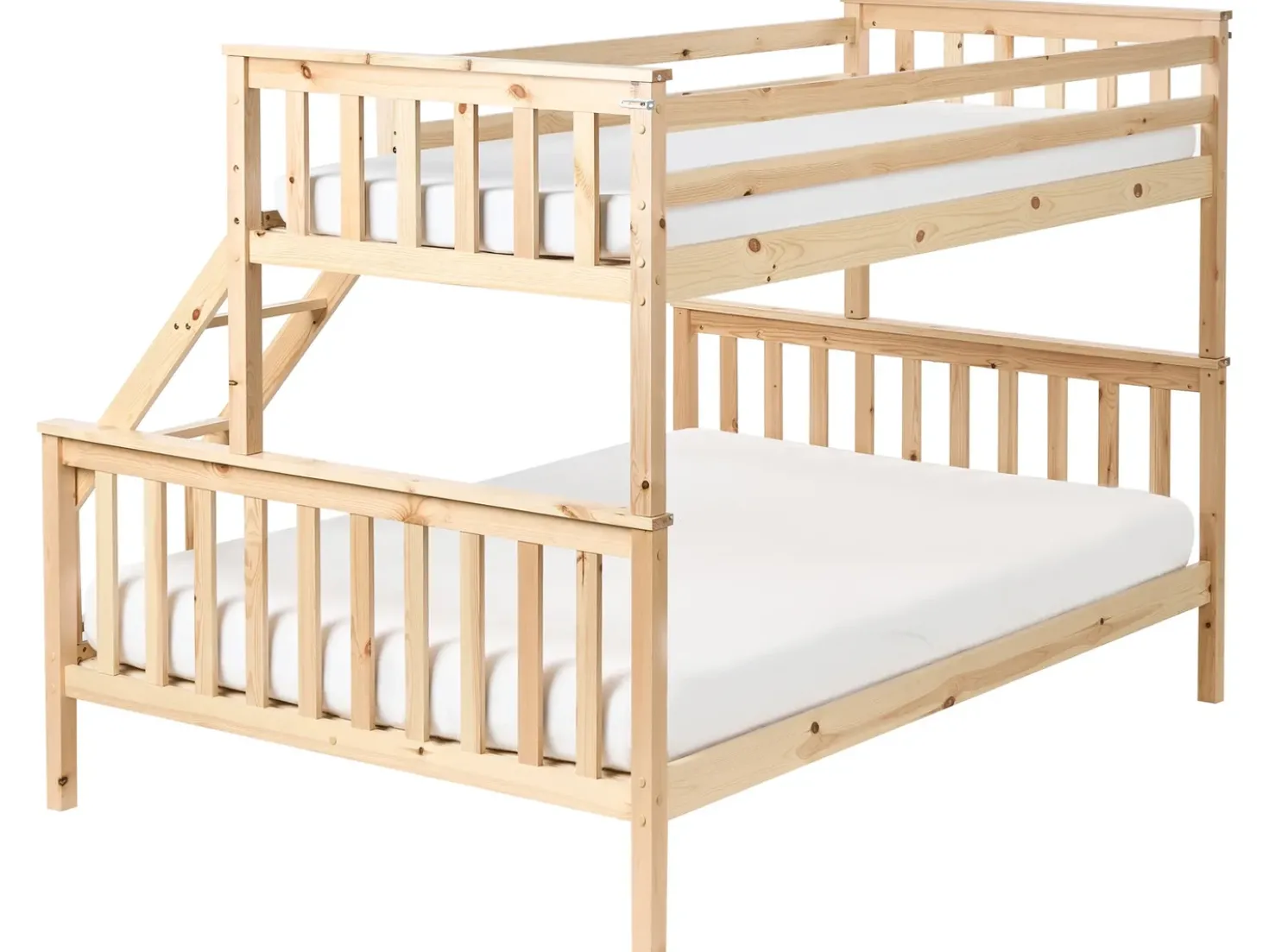 Letto a castello Legno di pino BIERNE 90/140 x 200 cm Marrone chiaro