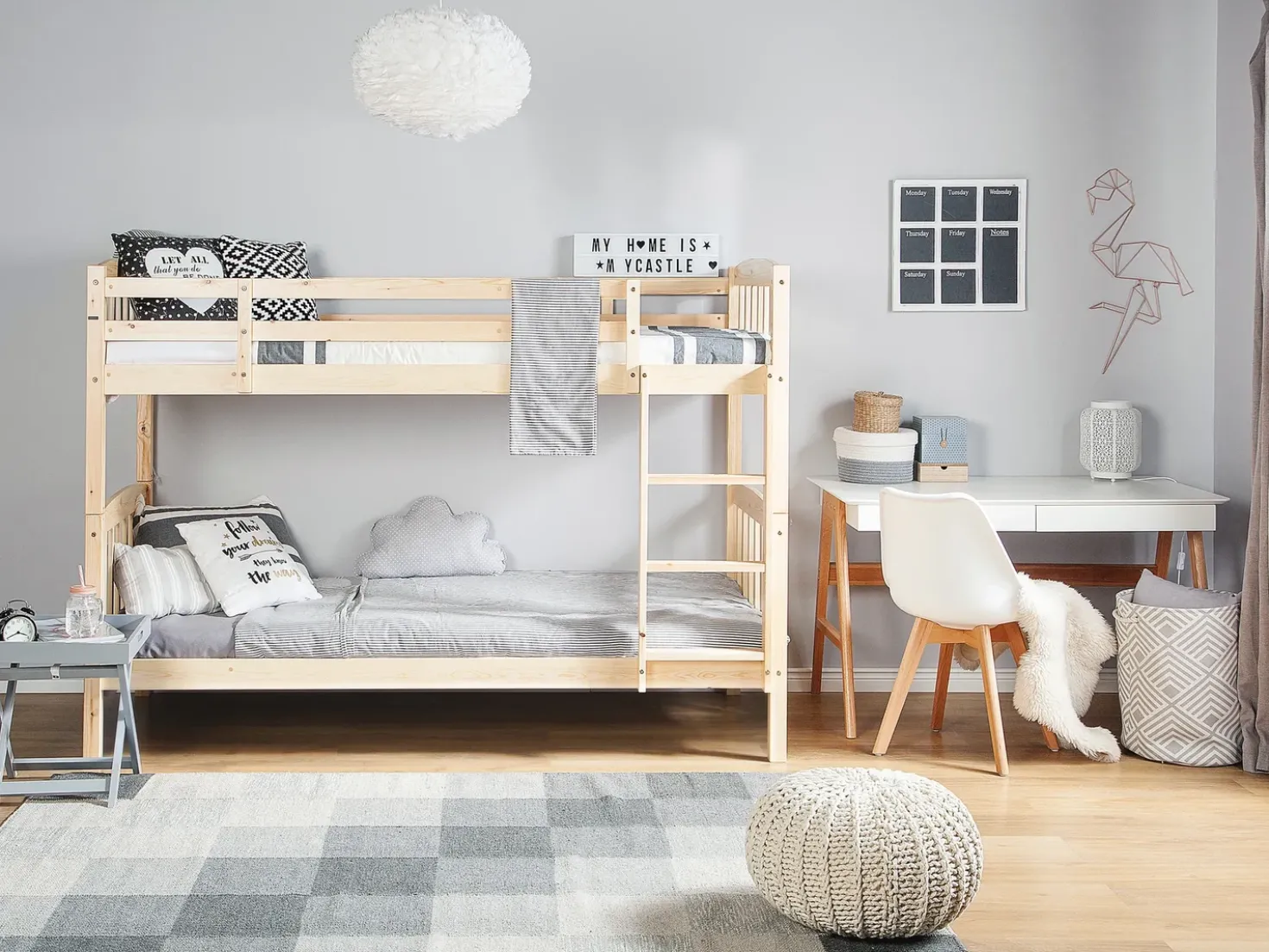 Letto a castello Legno di pino REVIN 90 x 200 cm Marrone chiaro