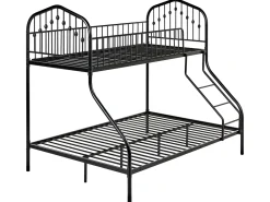 Letto a castello Metallo CHAMONIX 90/140 x 200 cm Nero