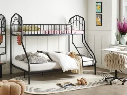 Letto a castello Metallo CHAMONIX 90/140 x 200 cm Nero