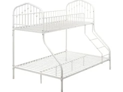 Letto a castello Metallo CHAMONIX 90/140 x 200 cm Bianco