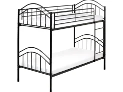 Letto a castello Metallo CHARTRES 90 x 200 cm Nero