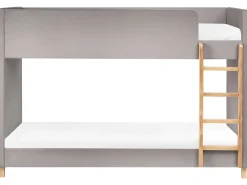 Letto a castello Velluto CHOCQUES 90 x 200 cm Grigio chiaro