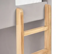 Letto a castello Velluto CHOCQUES 90 x 200 cm Grigio chiaro