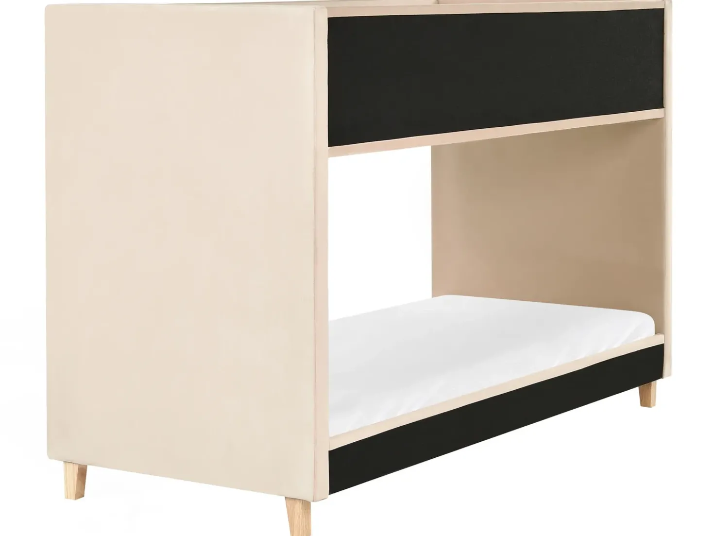Letto a castello Velluto CHOCQUES 90 x 200 cm Beige chiaro