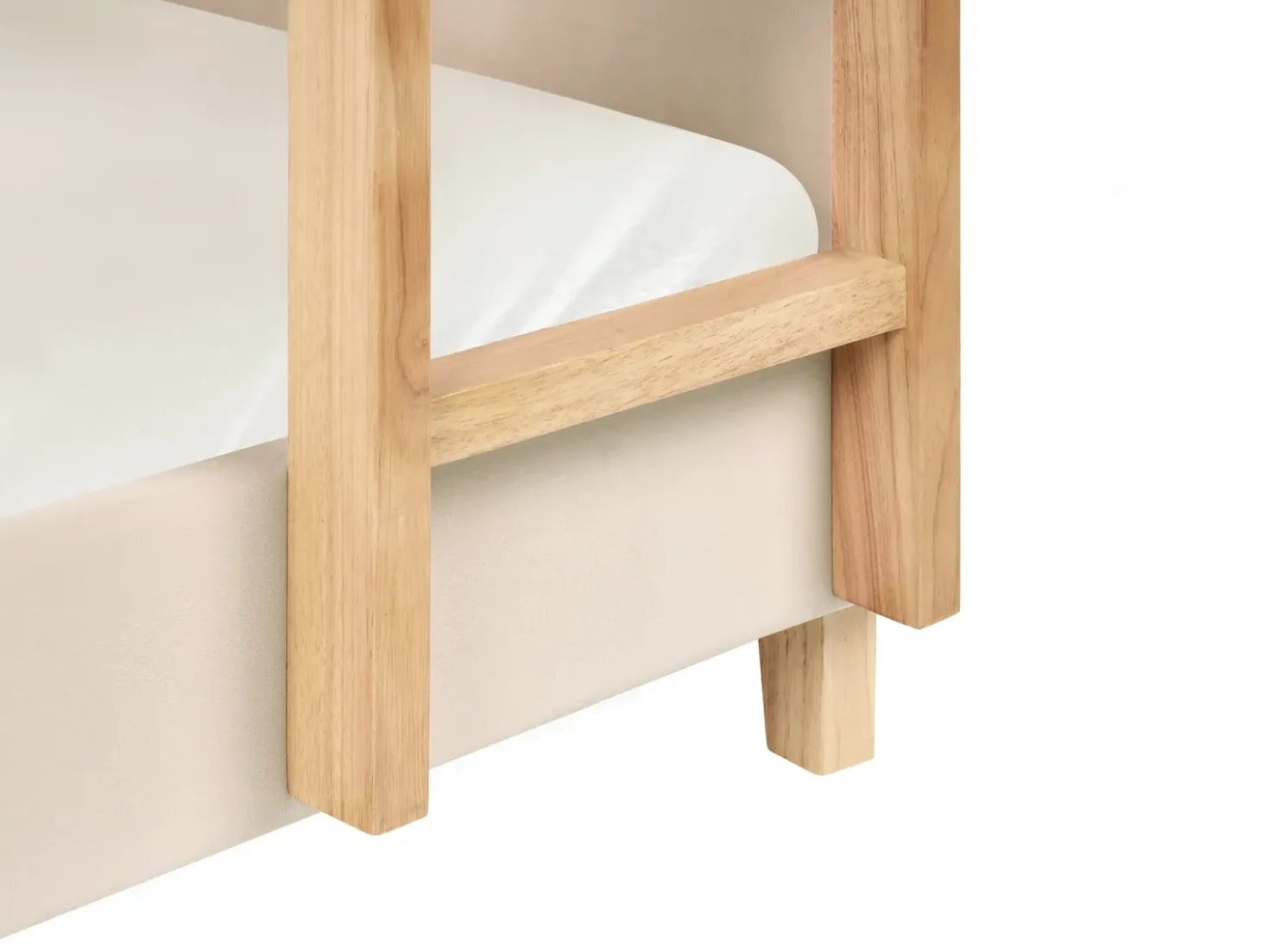 Letto a castello Velluto CHOCQUES 90 x 200 cm Beige chiaro