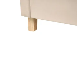 Letto a castello Velluto CHOCQUES 90 x 200 cm Beige chiaro