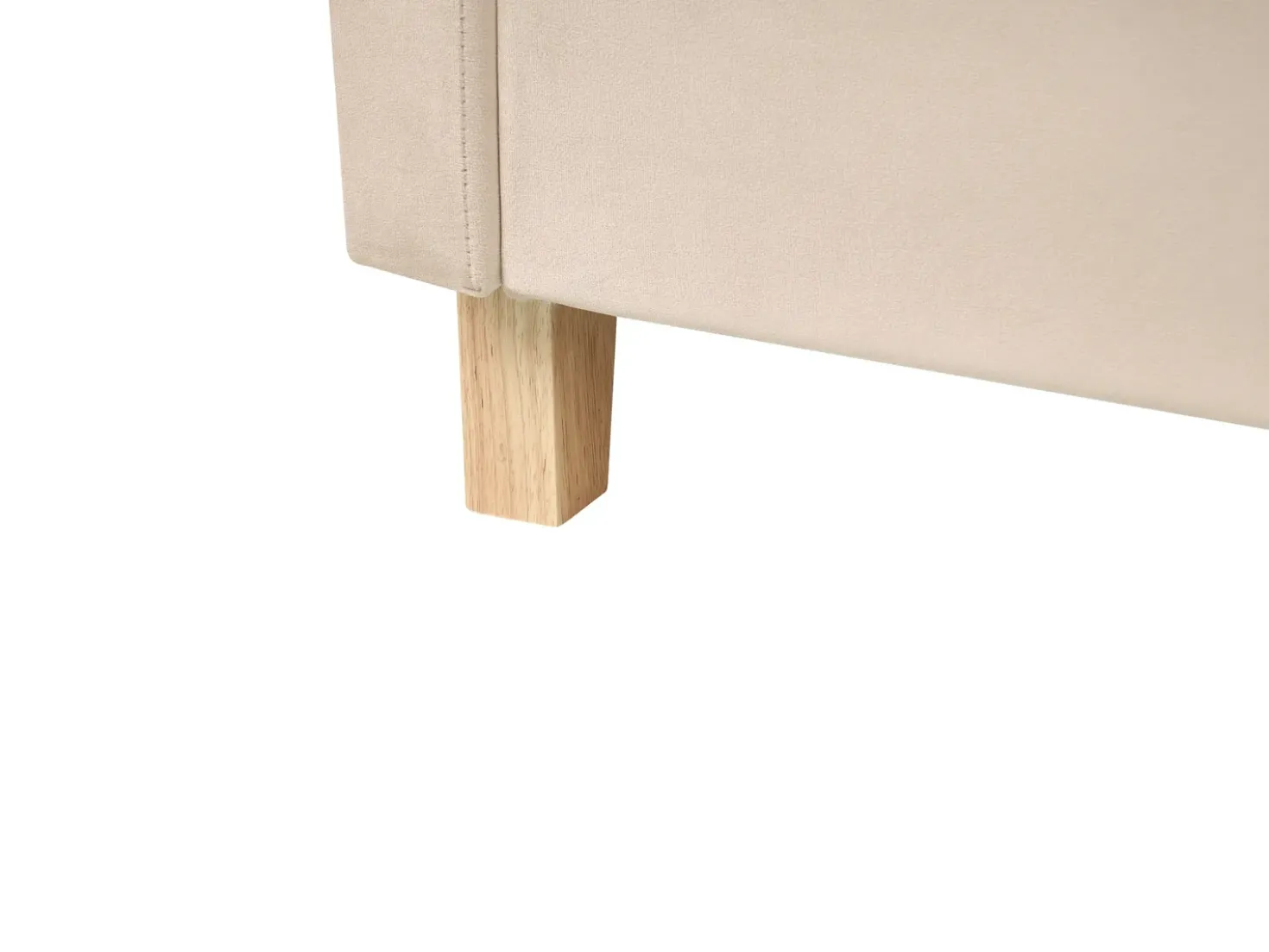 Letto a castello Velluto CHOCQUES 90 x 200 cm Beige chiaro