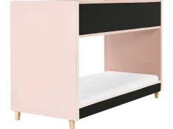 Letto a castello Velluto CHOCQUES 90 x 200 cm Rosa pastello