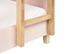Letto a castello Velluto CHOCQUES 90 x 200 cm Rosa pastello