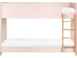 Letto a castello Velluto CHOCQUES 90 x 200 cm Rosa pastello