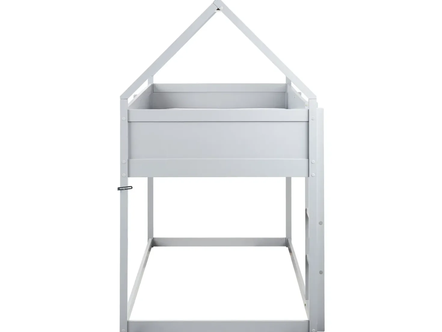 Letto a mezza altezza Casa Legno di pino DIENNE 90 x 200 cm Grigio