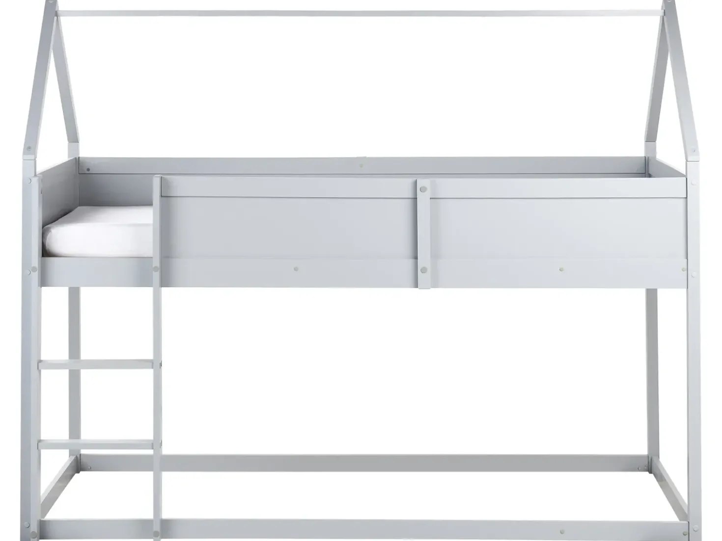 Letto a mezza altezza Casa Legno di pino DIENNE 90 x 200 cm Grigio