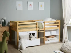 Letto a mezza altezza Legno SUSVILLE 90 x 200 cm Marrone chiaro