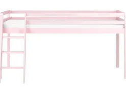 Letto a mezza altezza Legno di pino ASCOUX 90 x 200 cm Rosa