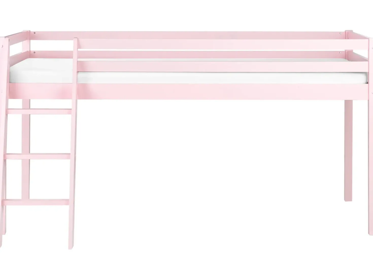 Letto a mezza altezza Legno di pino ASCOUX 90 x 200 cm Rosa