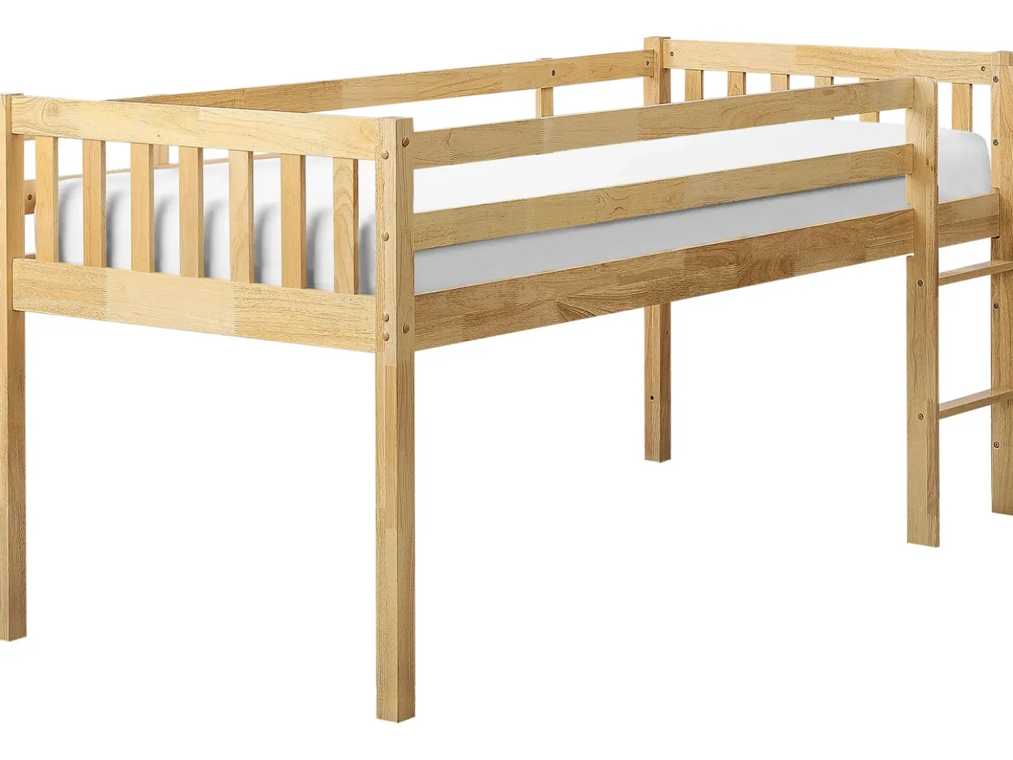Letto a mezza altezza Legno PEIPIN 90 x 200 cm Marrone chiaro