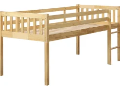 Letto a mezza altezza Legno PEIPIN 90 x 200 cm Marrone chiaro