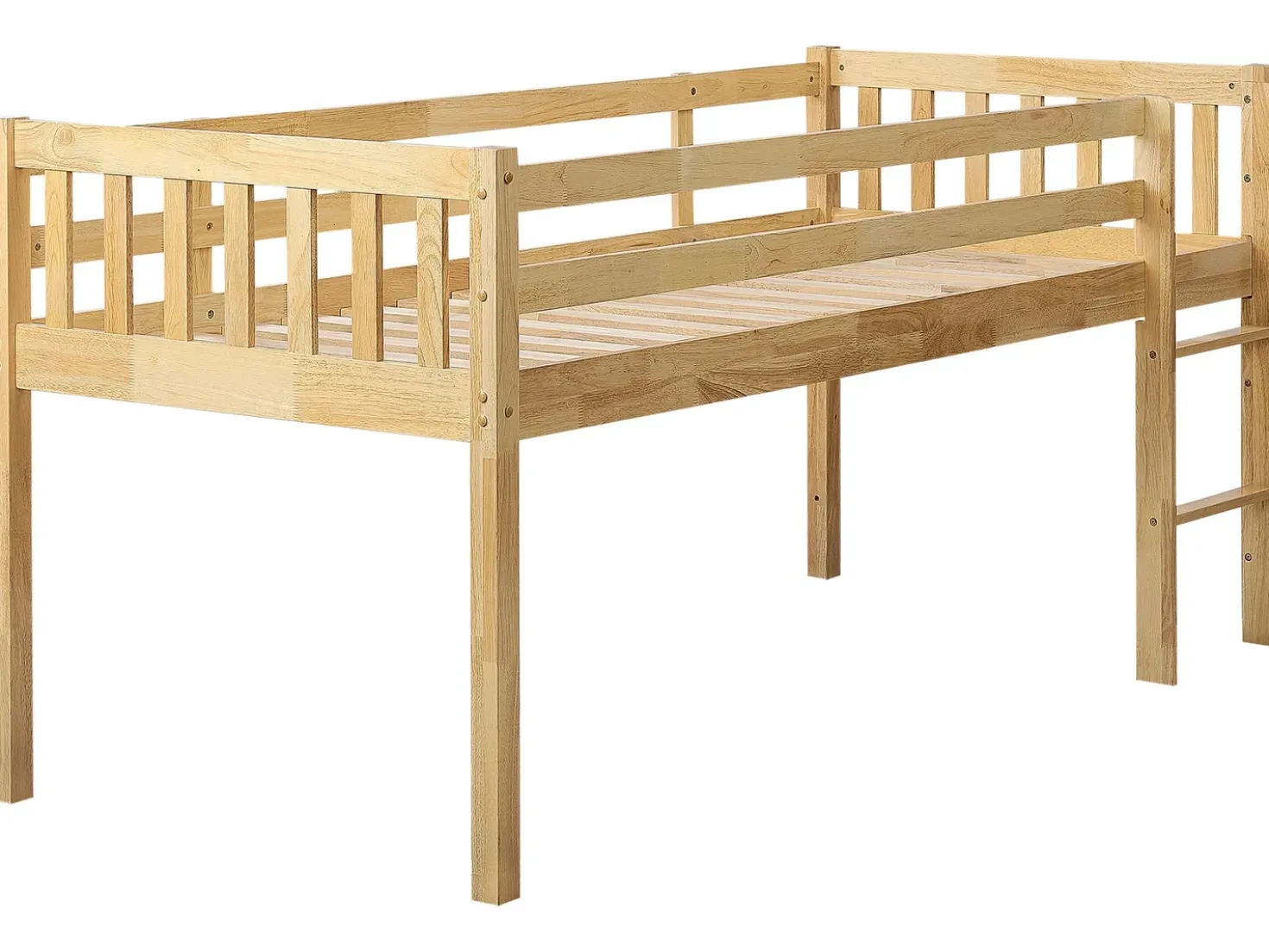 Letto a mezza altezza Legno PEIPIN 90 x 200 cm Marrone chiaro