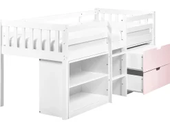 Letto a mezza altezza Legno SUSVILLE 90 x 200 cm Rosa