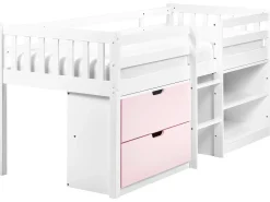 Letto a mezza altezza Legno SUSVILLE 90 x 200 cm Rosa