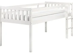 Letto a mezza altezza Legno PEIPIN 90 x 200 cm Bianco