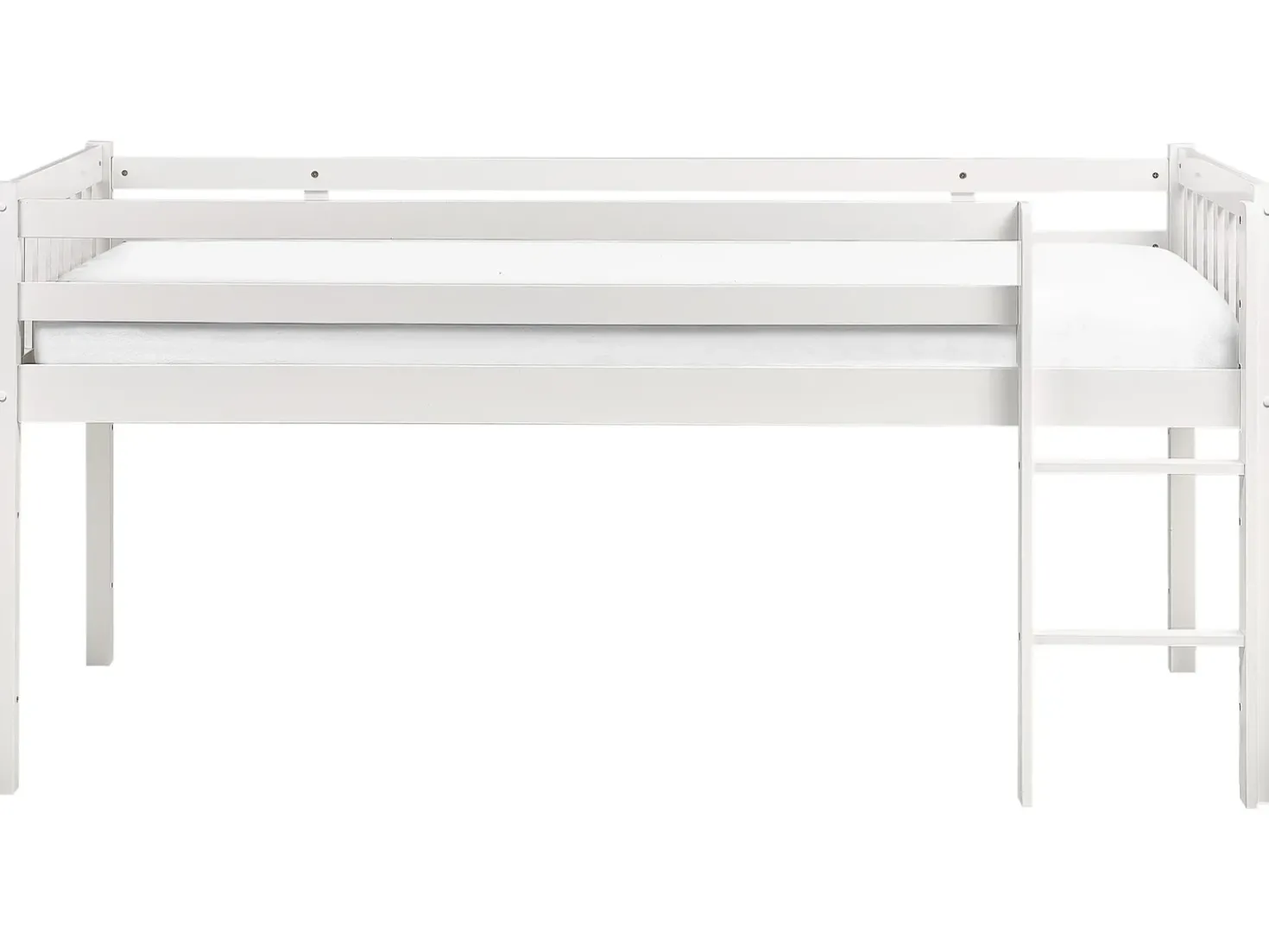 Letto a mezza altezza Legno PEIPIN 90 x 200 cm Bianco