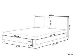 Letto ad acqua Bouclé ALBI 180 x 200 cm Marrone