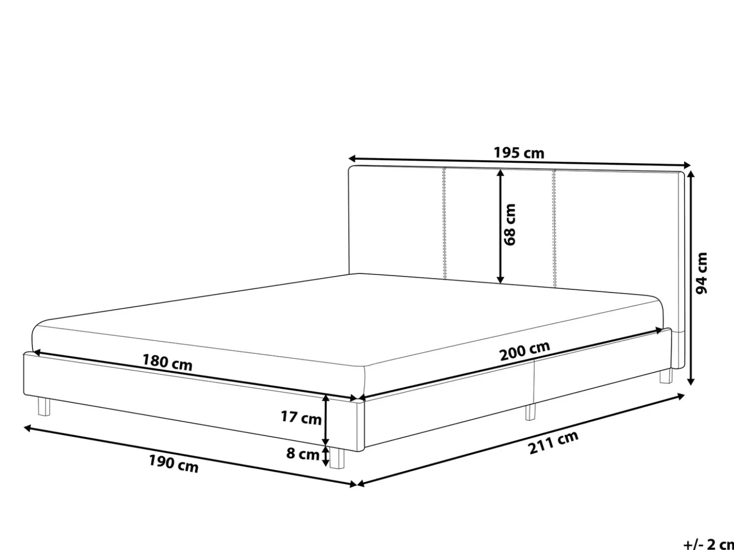 Letto ad acqua Bouclé ALBI 180 x 200 cm Marrone