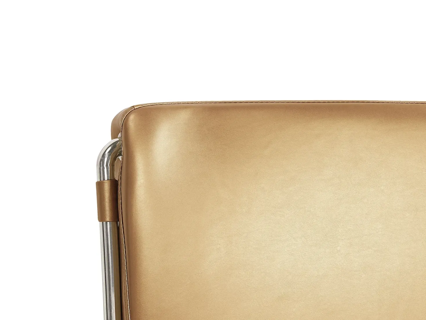 Letto ad acqua con LED Pelle naturale PARIS 140 x 200 cm Oro