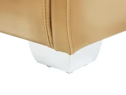 Letto ad acqua con LED Pelle naturale PARIS 140 x 200 cm Oro