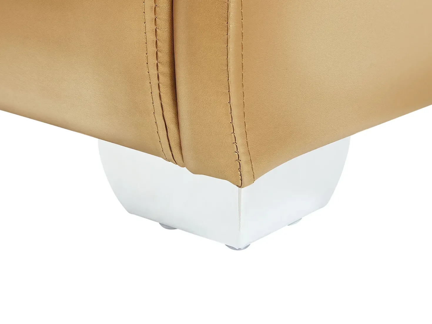 Letto ad acqua con LED Pelle naturale PARIS 140 x 200 cm Oro