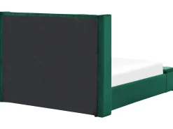 Letto ad acqua con panca contenitore Velluto NOYERS 140 x 200 cm Verde