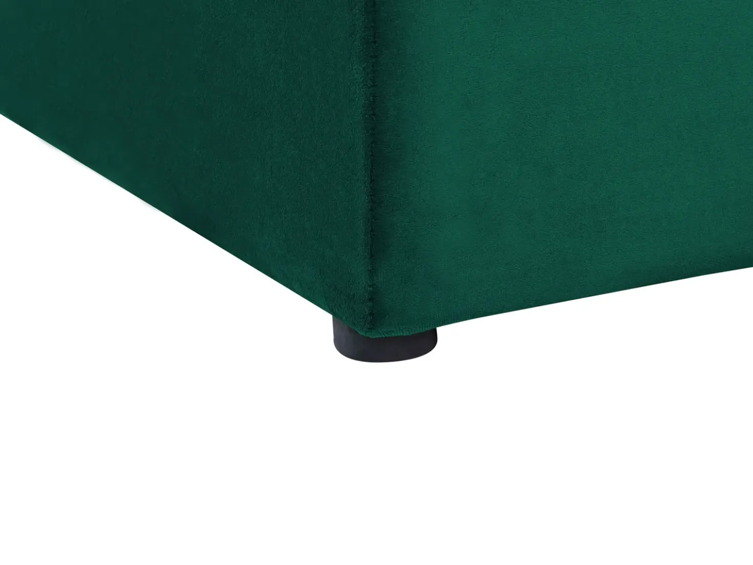 Letto ad acqua con panca contenitore Velluto NOYERS 140 x 200 cm Verde