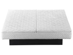 Letto ad acqua con panca contenitore Velluto NOYERS 140 x 200 cm Verde
