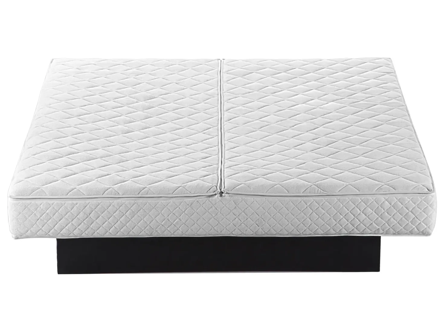 Letto ad acqua con panca contenitore Velluto NOYERS 140 x 200 cm Verde