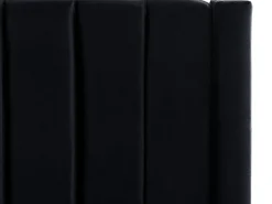 Letto ad acqua con panca contenitore Velluto NOYERS 180 x 200 cm Nero