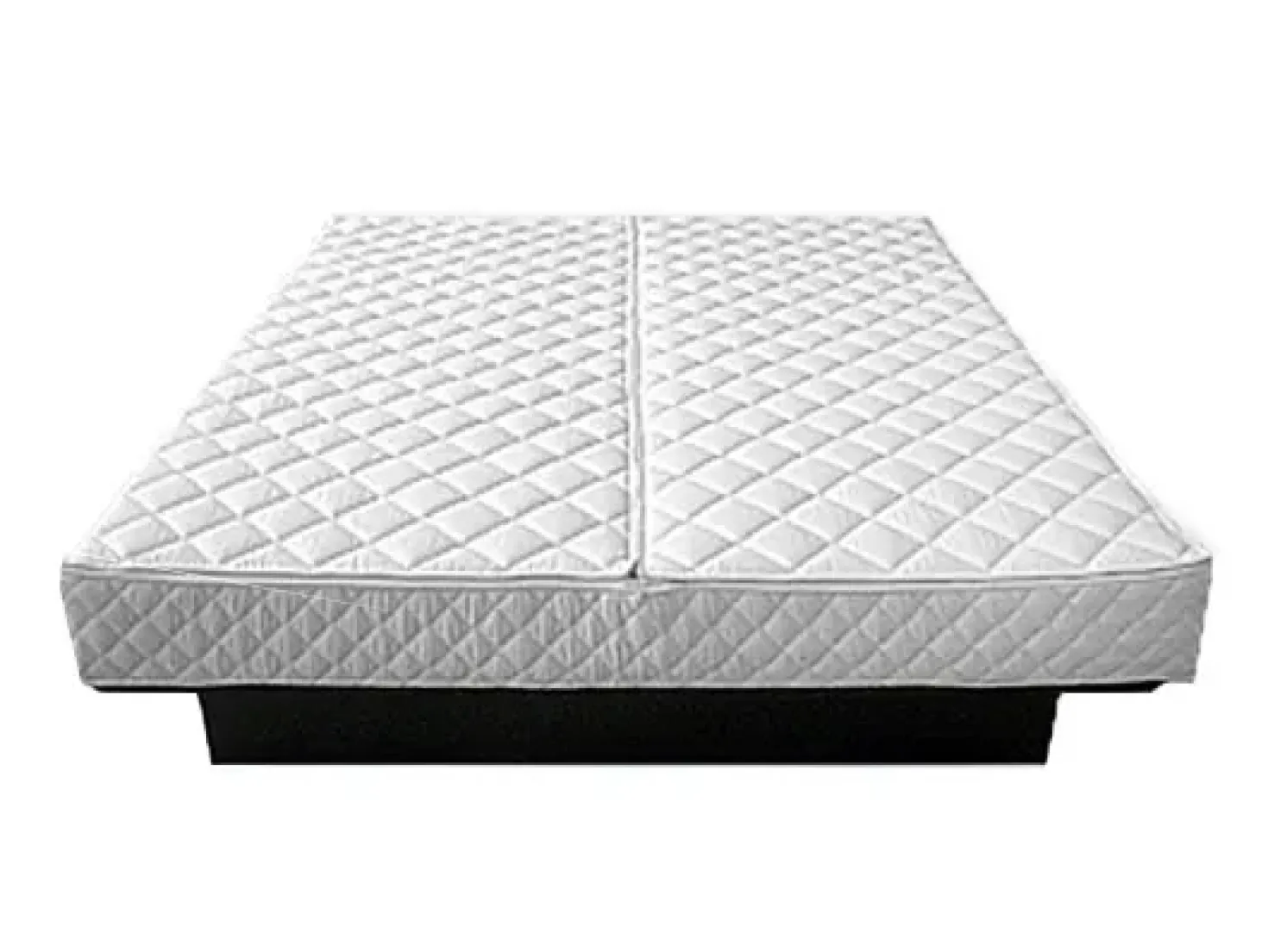 Letto ad acqua Pelle sintetica ZEN 160 x 200 cm Bianco