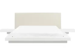 Letto ad acqua Pelle sintetica ZEN 160 x 200 cm Bianco