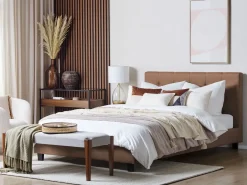 Letto ad acqua Tessuto LA ROCHELLE 180 x 200 cm Marrone