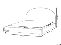 Letto ad acqua Tessuto VAUCLUSE 180 x 200 cm Bianco sporco