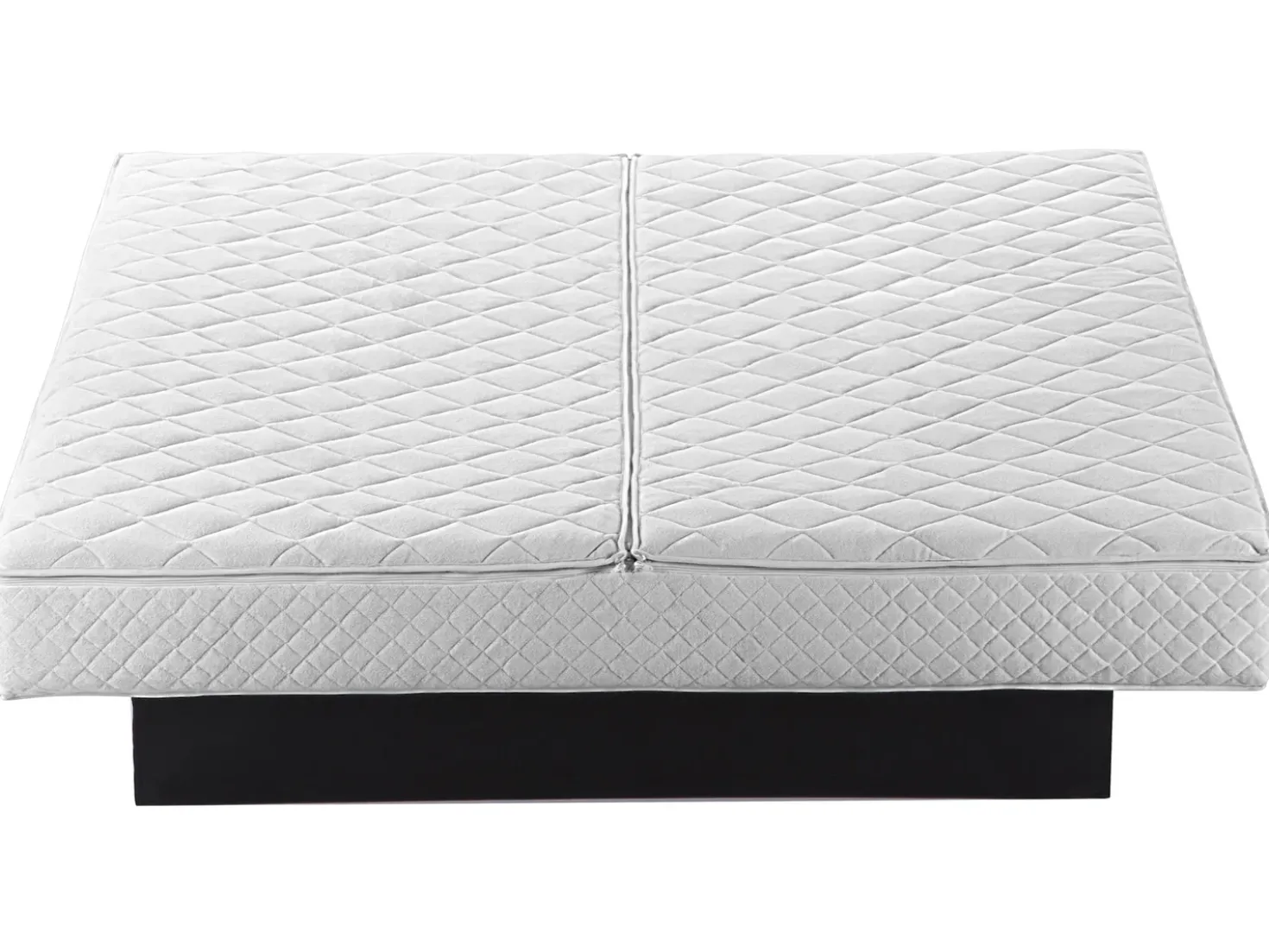 Letto ad acqua Velluto CAVAILLON 180 x 200 cm Grigio chiaro