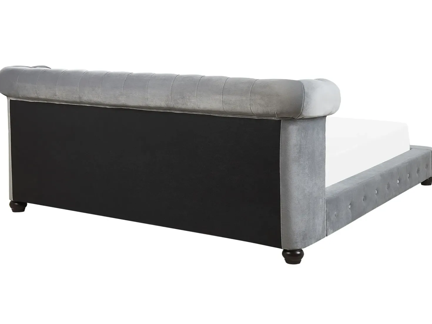 Letto ad acqua Velluto CAVAILLON 180 x 200 cm Grigio chiaro