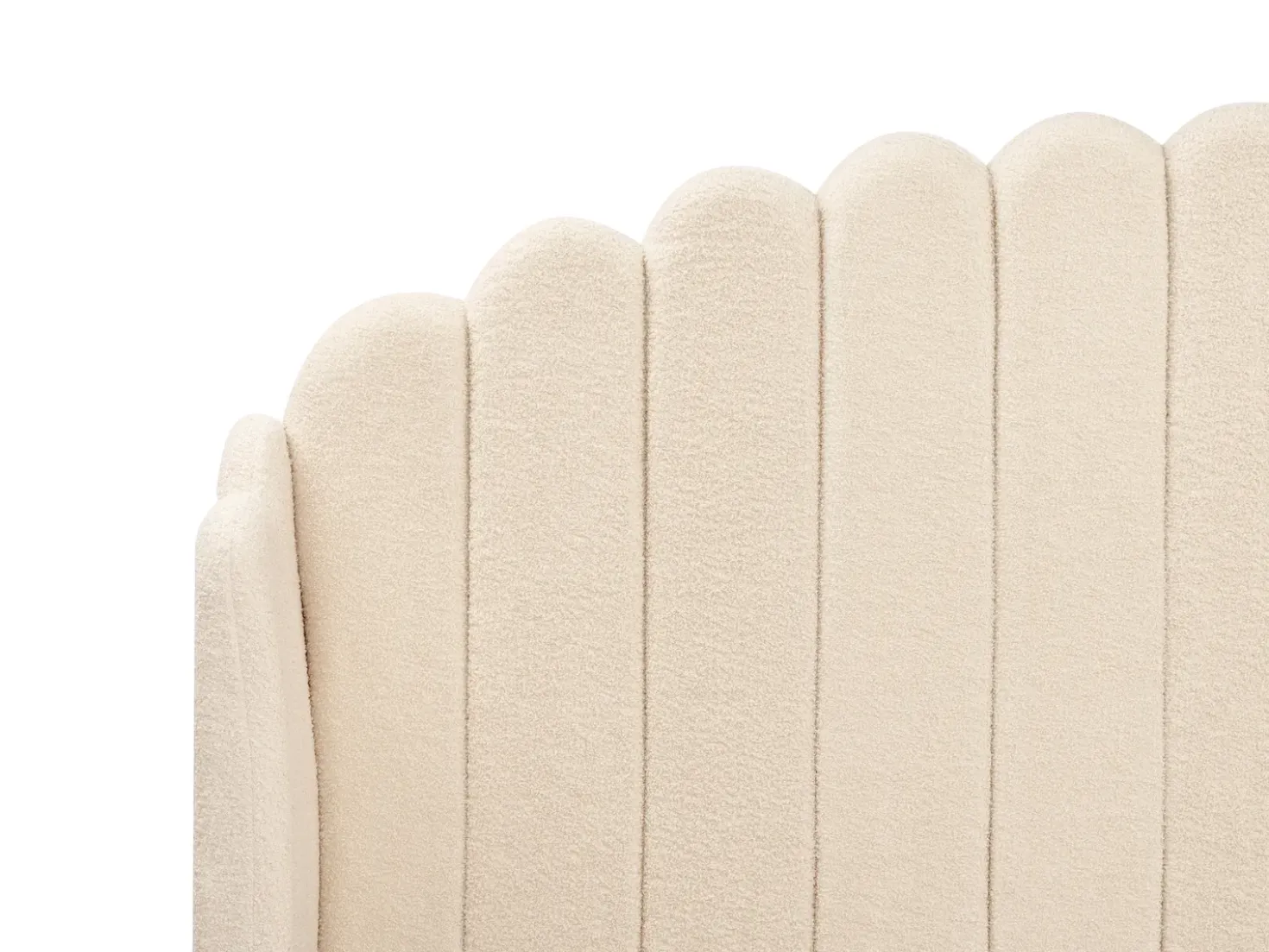 Letto Bouclé AMBILLOU 180 x 200 cm Beige