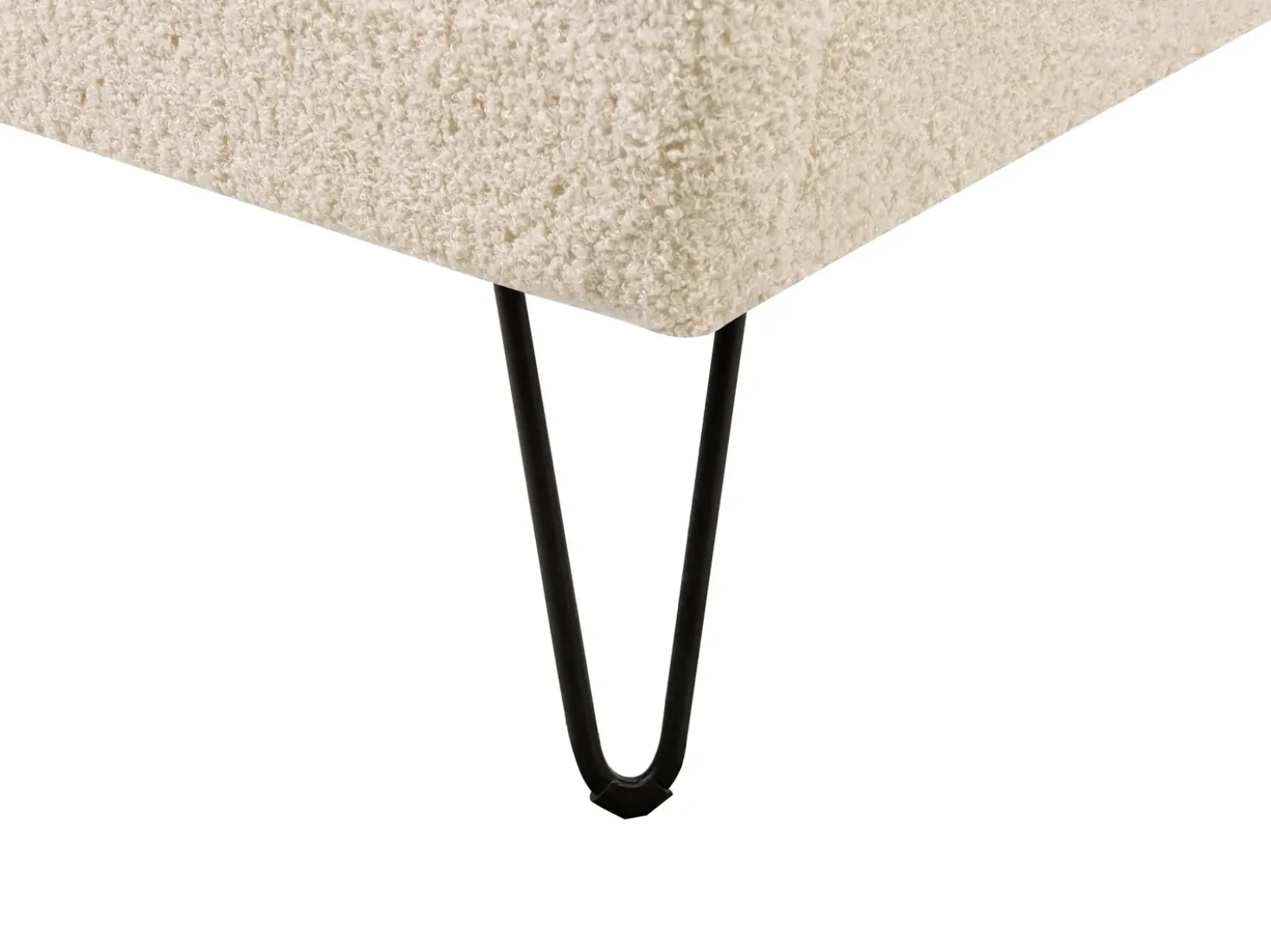 Letto Bouclé AMBILLOU 180 x 200 cm Beige